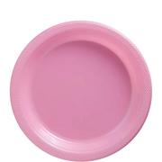 Pink Plastic Dessert Plates, 7in, 50ct